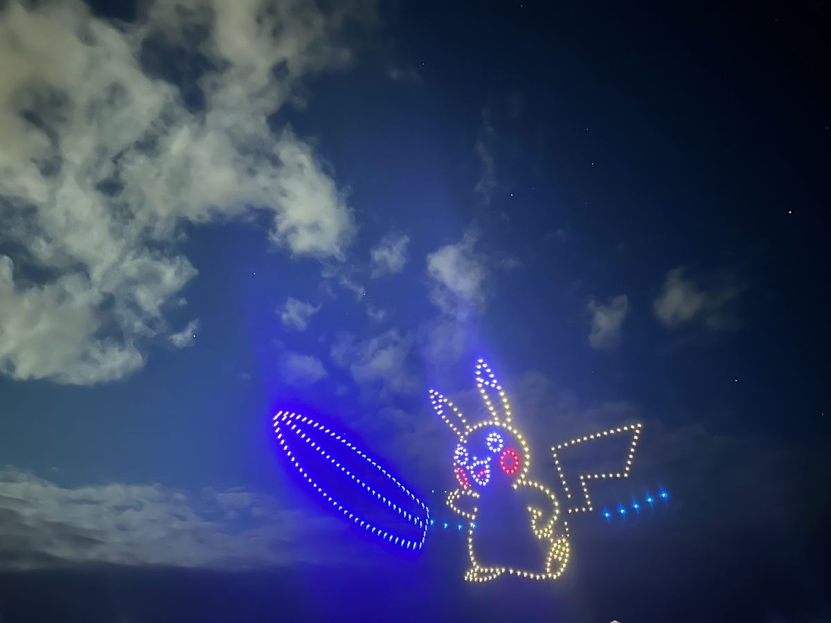 Drone light show over Oʻahu