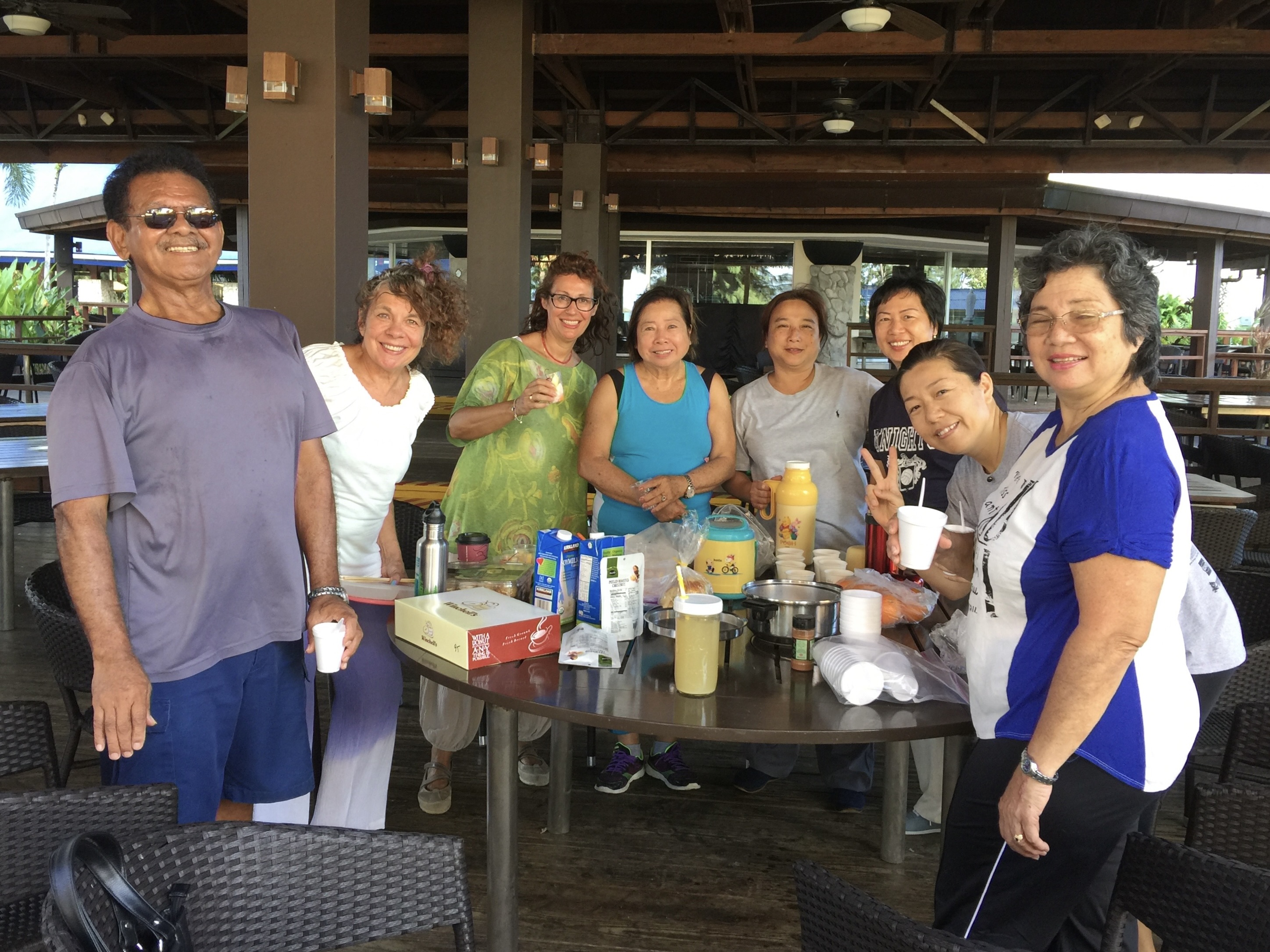 A gathering with friends and family
